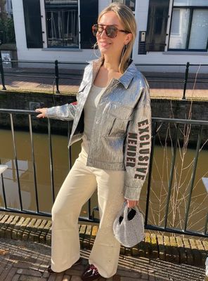 Alix The Label Silver Artwork Jacket - Silver