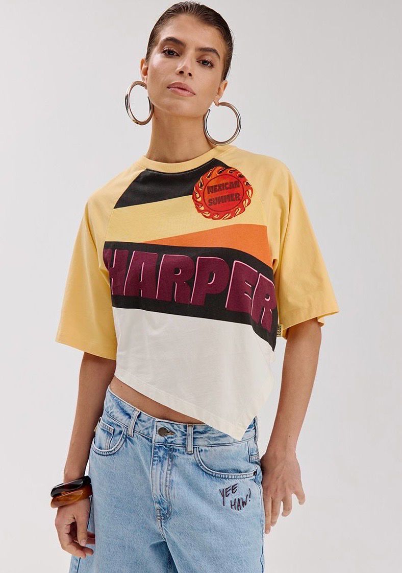 Harper &amp; Yve T-shirt Mexican Summer - Butter Yellow