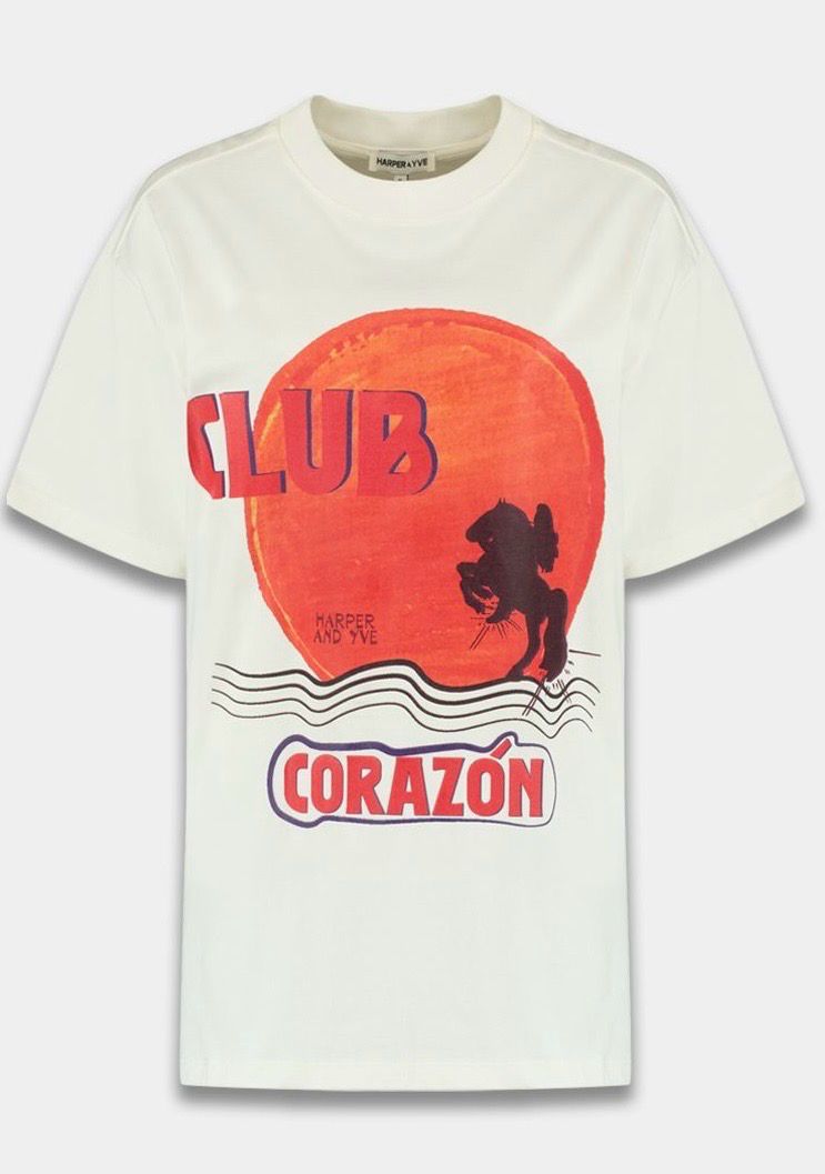 Harper &amp; Yve T-shirt Club Corazon - Ecru