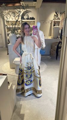 Nema Resort Wear Dress Open Back - Beige