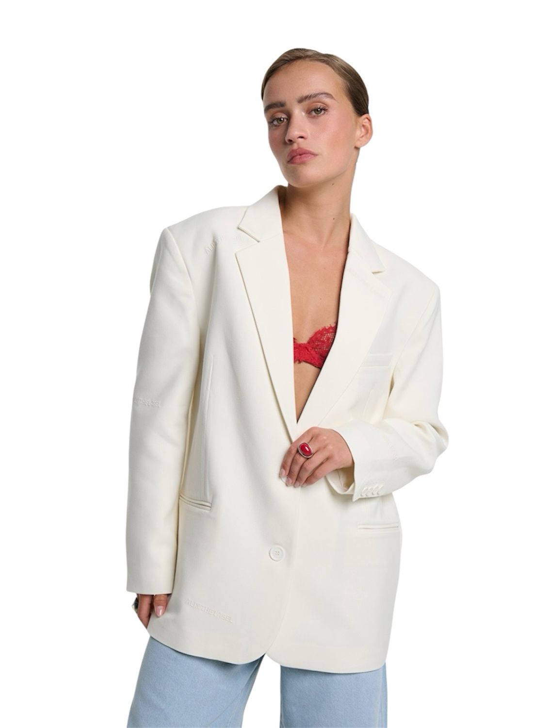 Alix The Label Oversized Blazer Flowy - Cream