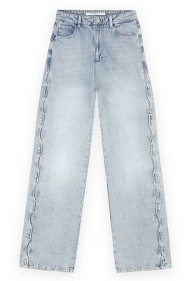 Homage Straight Jeans with open side detail - Bright Vintage