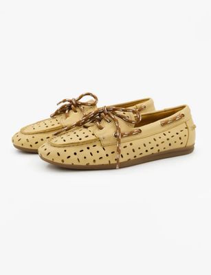 Toral Moccasin Kimana Picado - Soft Yellow