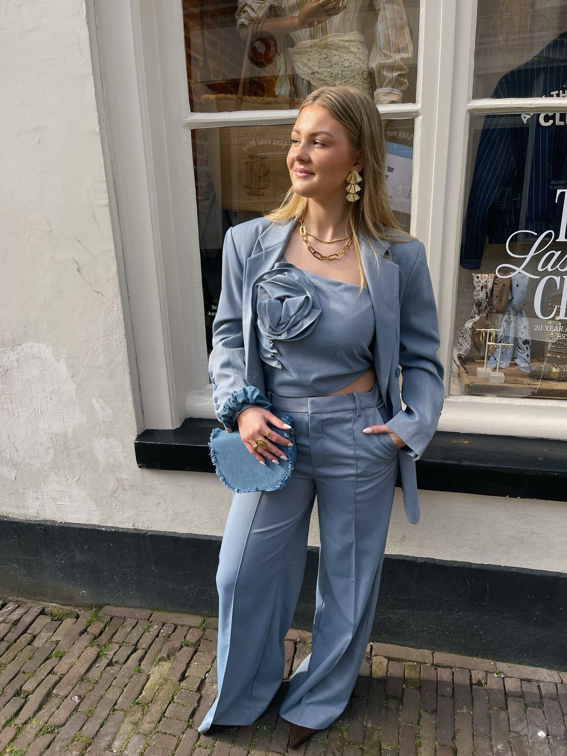Gestuz Pants GZwendi - Dusty Blue