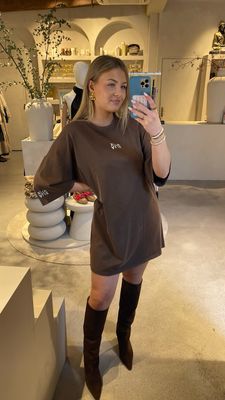 Alix the Label Tshirt Dress - Brown