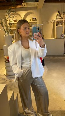 Alix the Label Shiny Pants - Silver