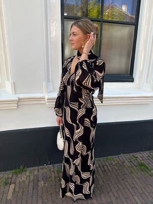 Ibana Dress Danoli Waves - Black