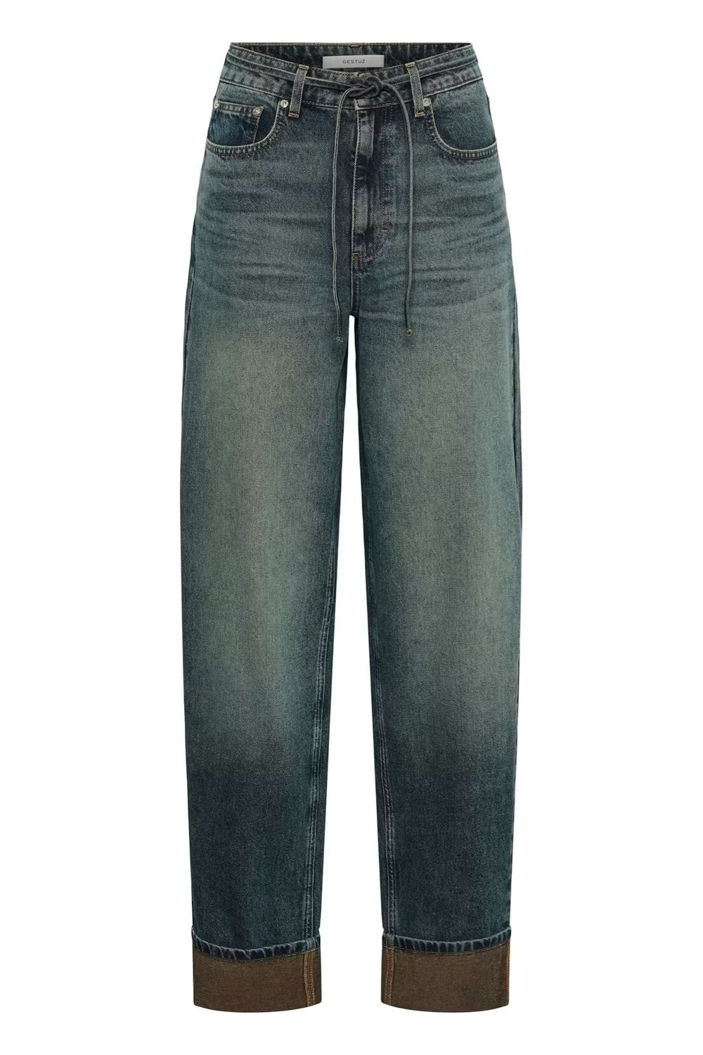 Gestuz GZsusara Barrel Jeans - Blue/Green Wash