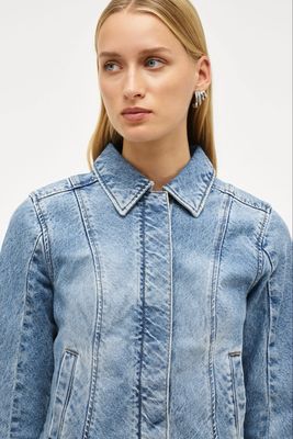 Neuw Denim Bias Cut Denim Jacket - Light Vintage Indigo