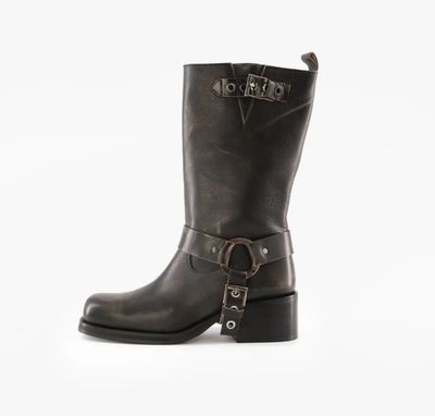 Toral Laura Carré Black Leather Boots