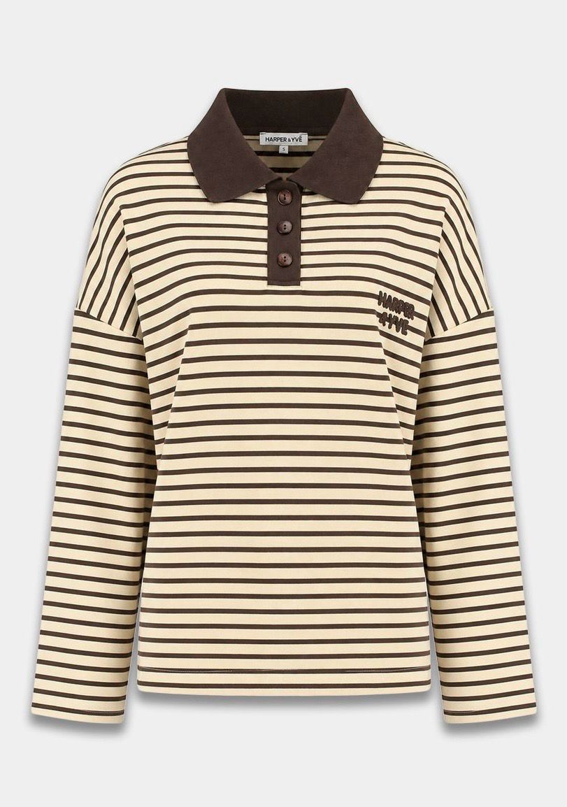 Harper &amp; Yve Sweater Pollie - Hot Fudge Stripe