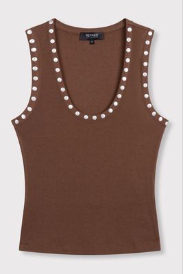 Refined Department Bente Tanktop - Choc Brown