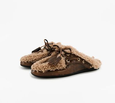 Toral Killian Winter Gold Brown Mule