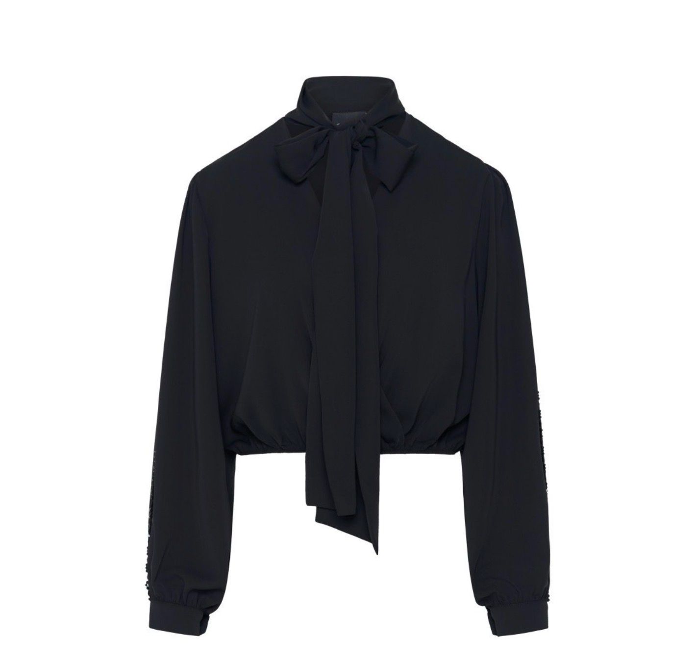 Access Wrap Blouse - Black