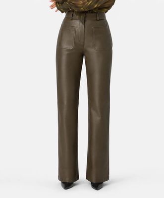 Ibana Pandy Leather Pants - Green