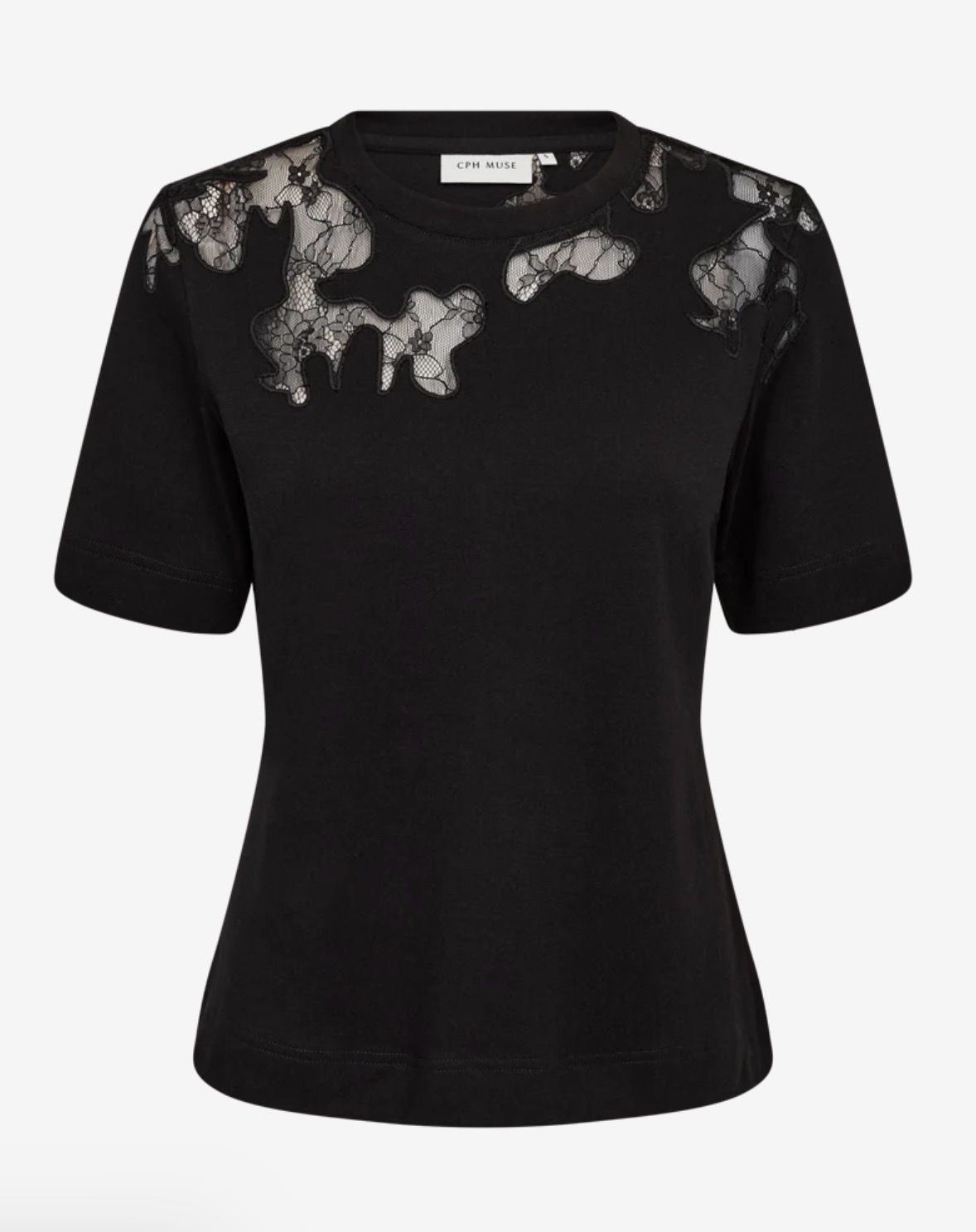 Copenhagen Muse Cmmuse T-shirt With Lace - Black