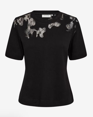 Copenhagen Muse Cmmuse T-shirt With Lace - Black