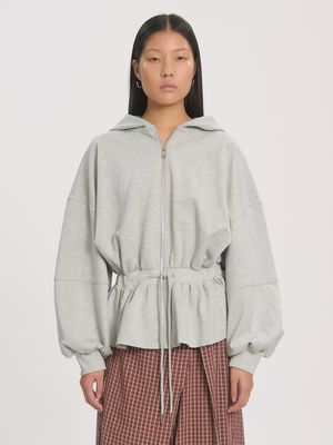 Edited Sweatvest Ulima Peplum - Grey
