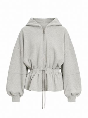 Edited Sweatvest Ulima Peplum - Grey