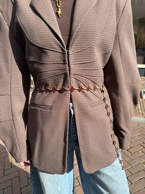 Blossom Chain Belt - Bordeaux | Gold