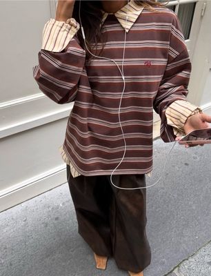Harper &amp; Yve Longsleeve Tommy Striped - Brown
