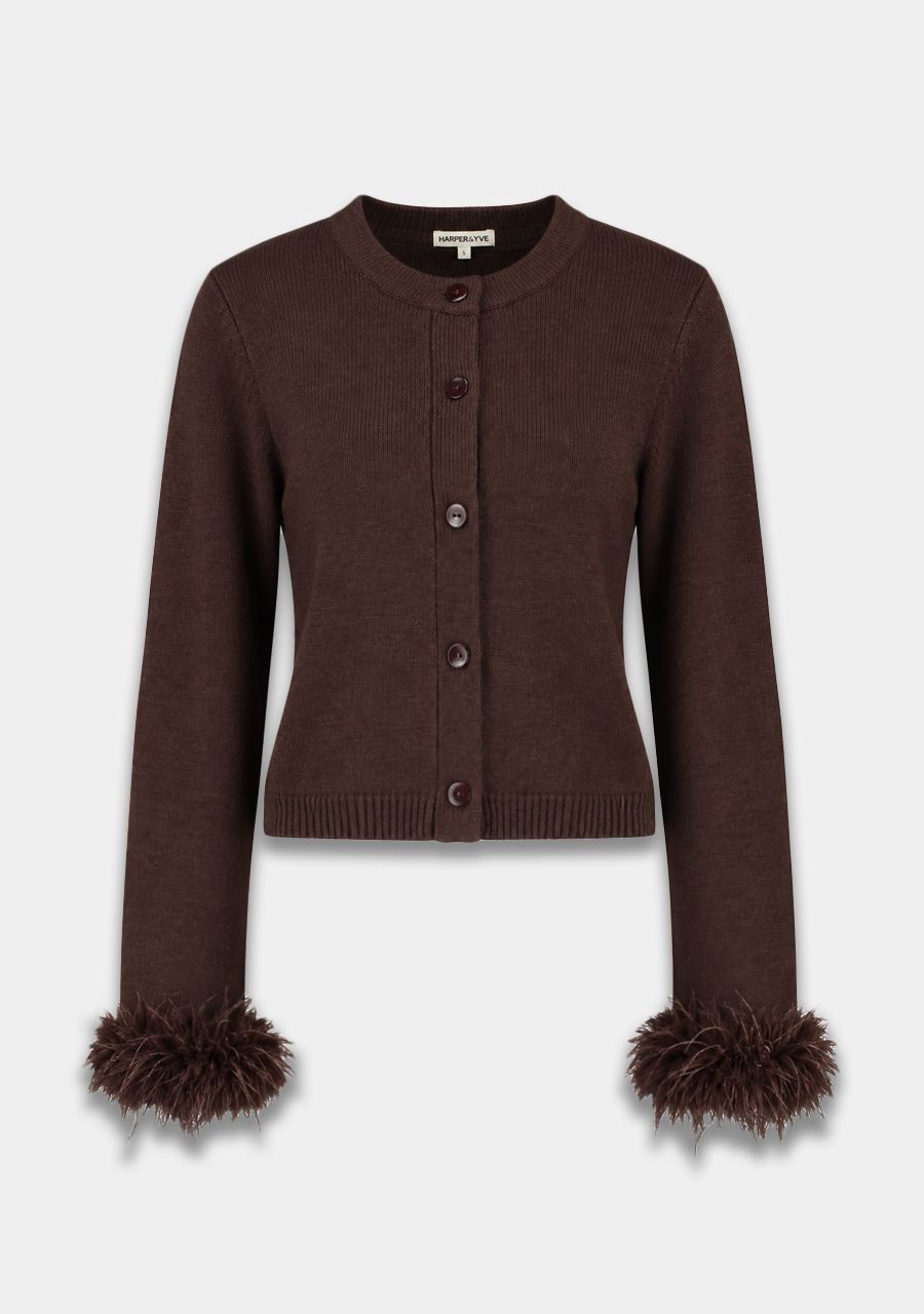 Harper &amp; Yve Cardigan Clover - Chocolate