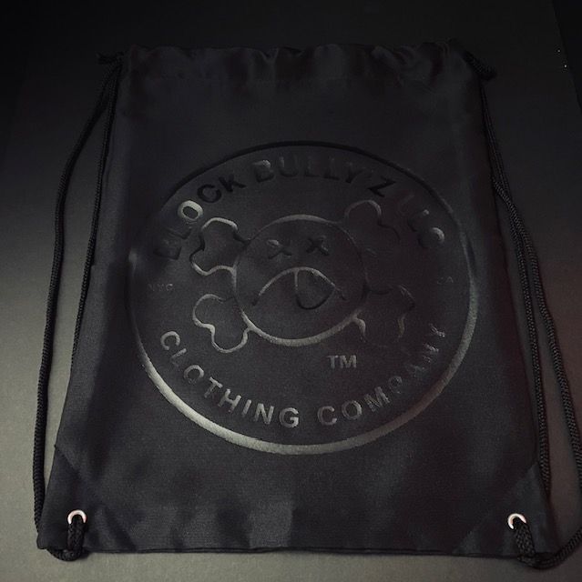 Block Bully&#39;z LLC&#39;s M1 (Black Out) Drawstring Bag