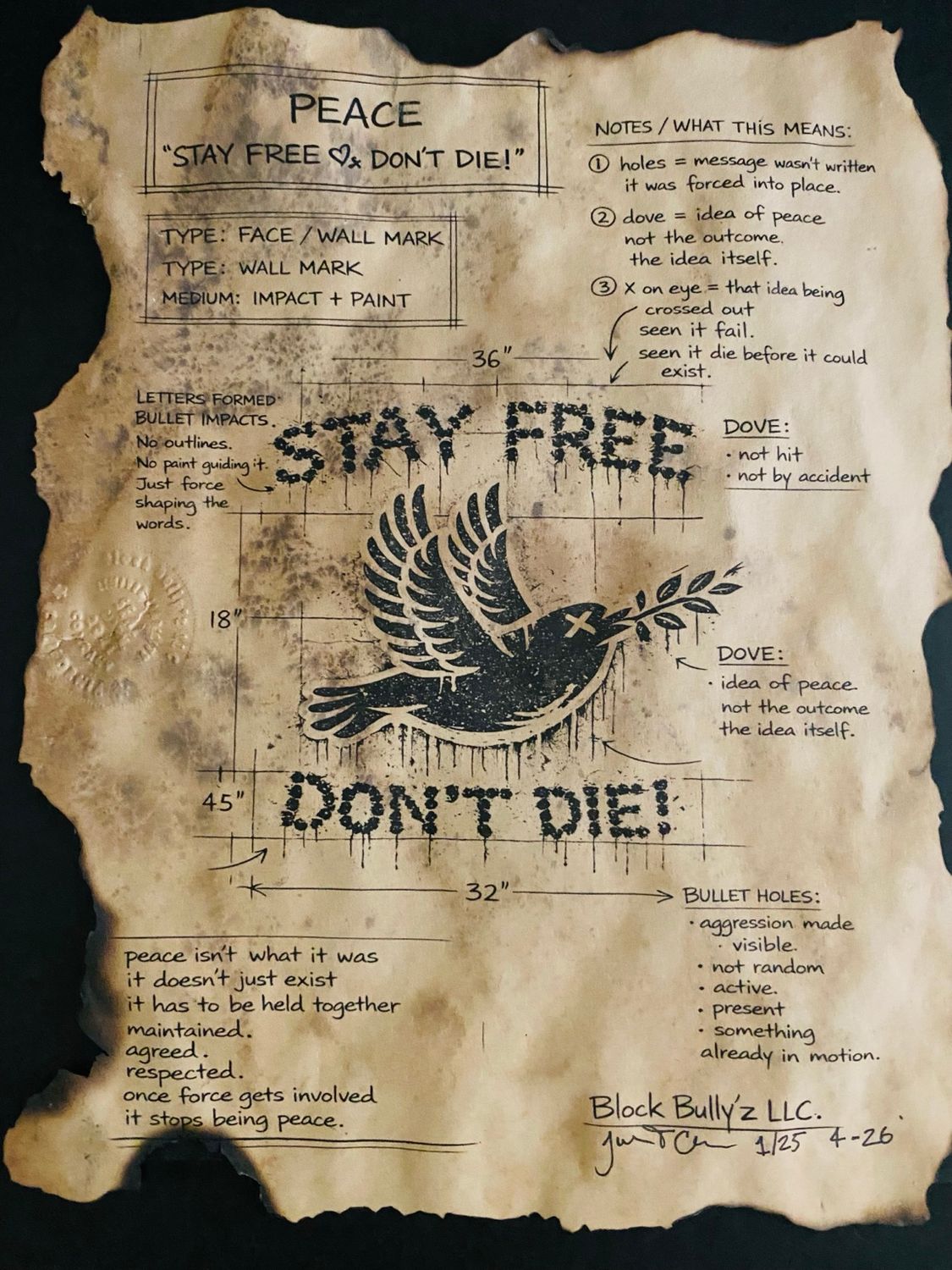 Artifact 01 — PEACE (Stay Free Don’t Die)