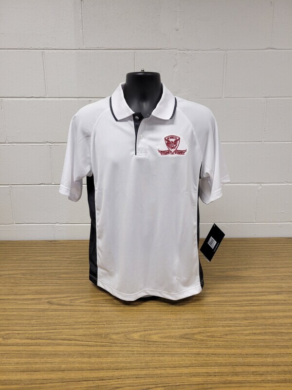 Charles River Polo (White/Gray)