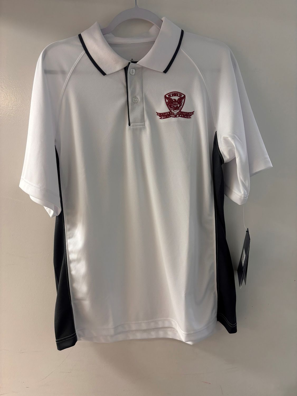Charles River Polo (White/Slate Gray)