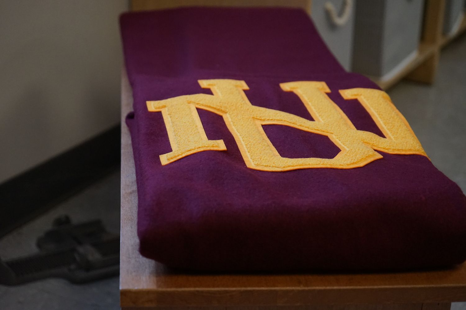 Embroidered NU Wool Blanket