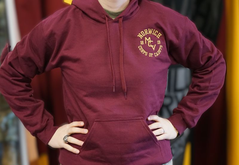 Maroon Embroidered MCV Hoodie