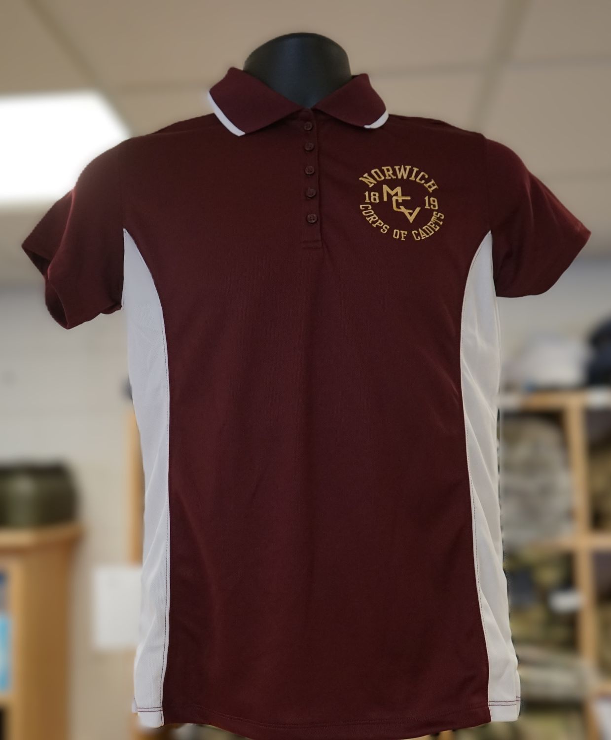 Charles River Women&#39;s Maroon/White Polo