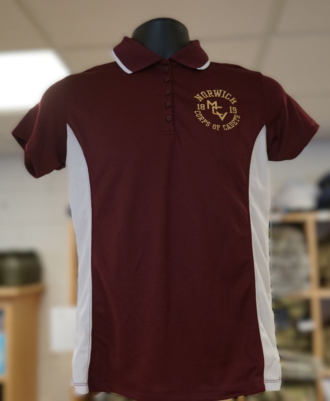 Charles River Women&#39;s Maroon/White Polo
