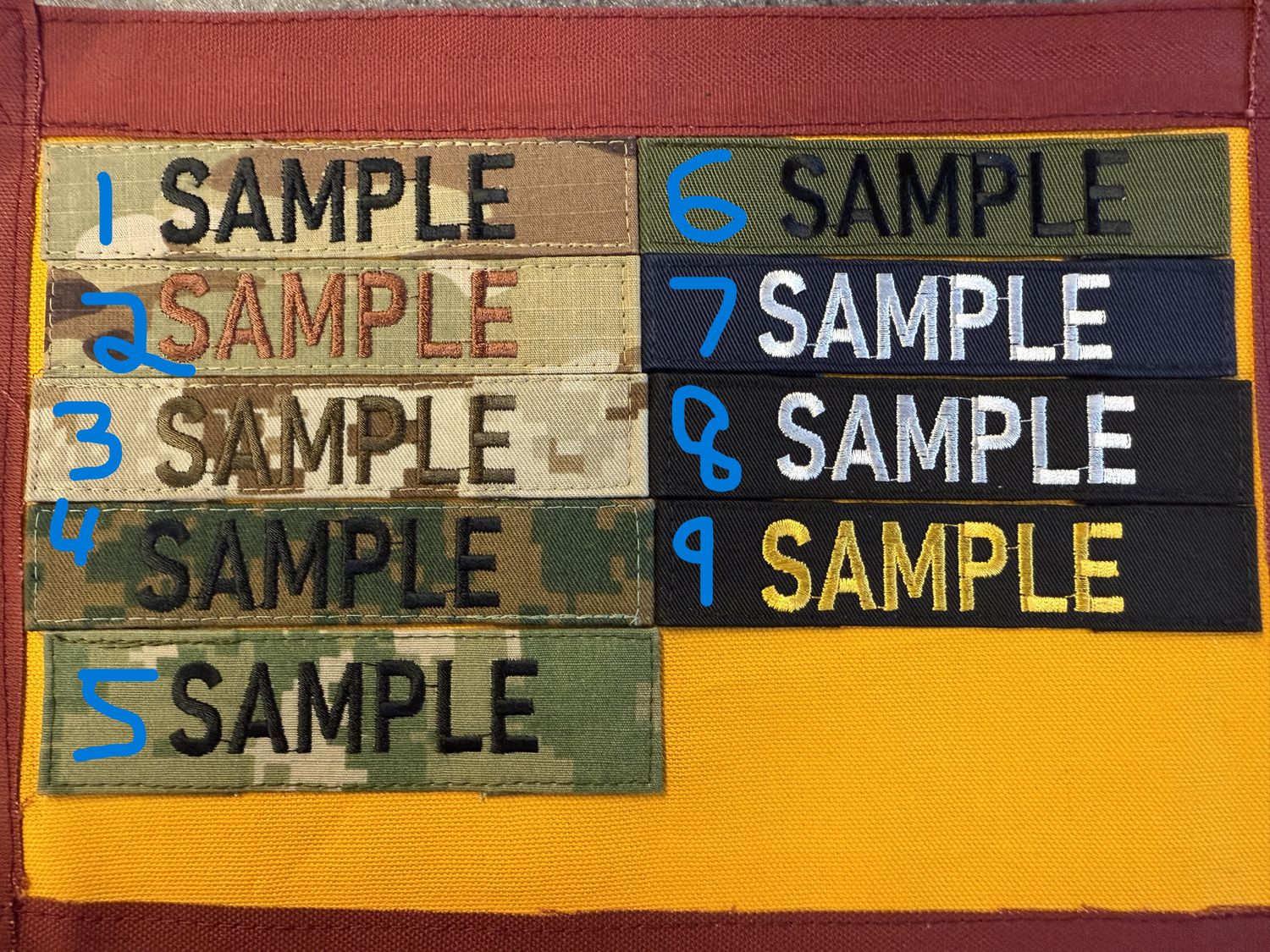Custom name tape