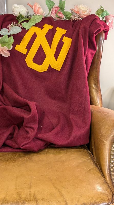 Embroidered NU Wool Blanket