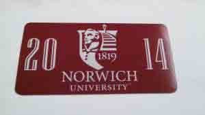 License Plate with Class Years