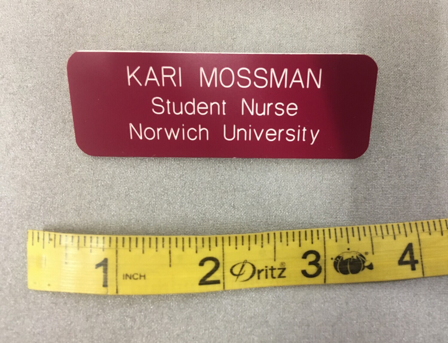Name Tag (pin on) - custom engraved