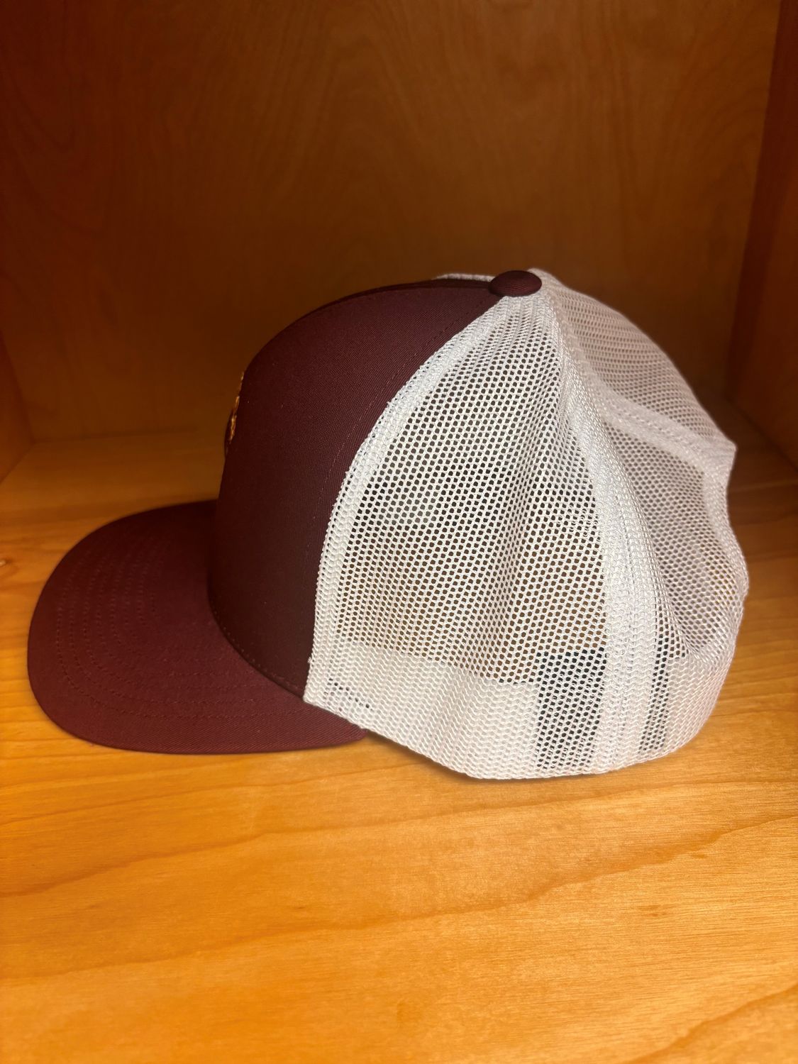 MCV Baseball Cap - Maroon with White Mesh