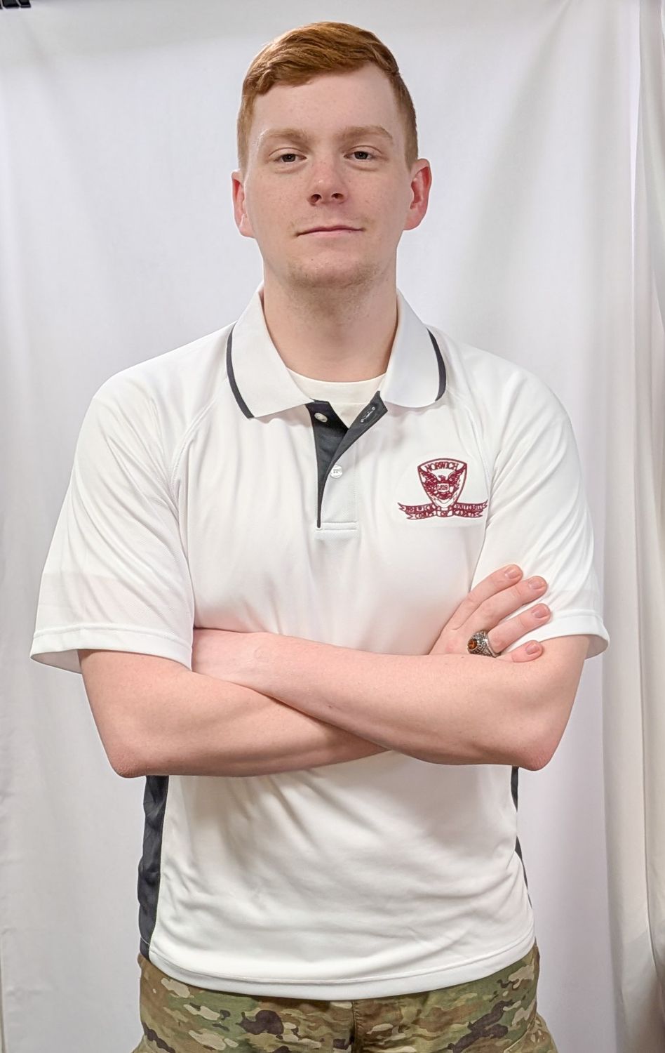 Charles River Polo (White/Gray)