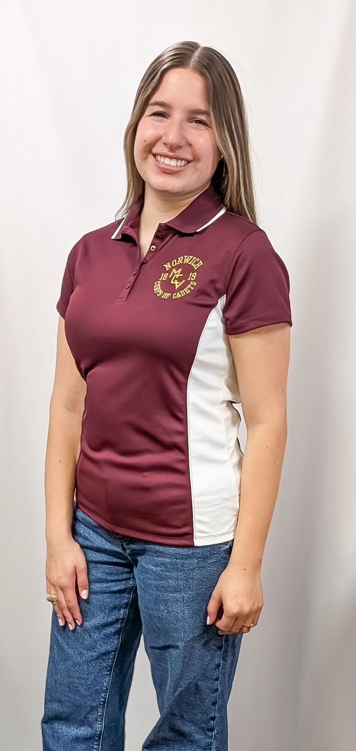 Charles River Women's Maroon/White Polo