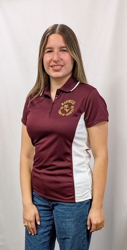 Charles River Women's Maroon/White Polo