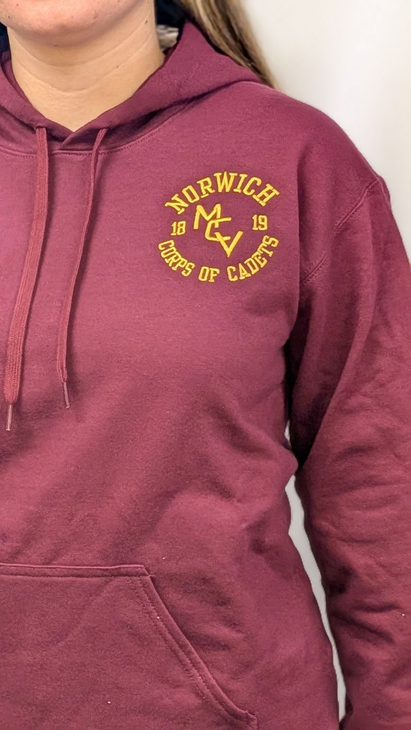 Maroon Embroidered MCV Hoodie