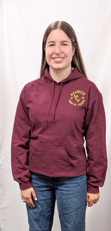 Maroon Embroidered MCV Hoodie