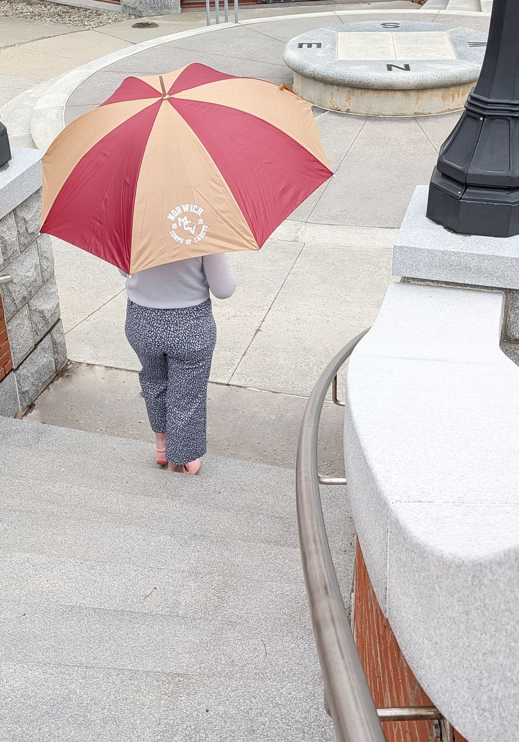 Large Umbrella Maroon and Gold