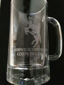 Norwich Horseman Stein Glass