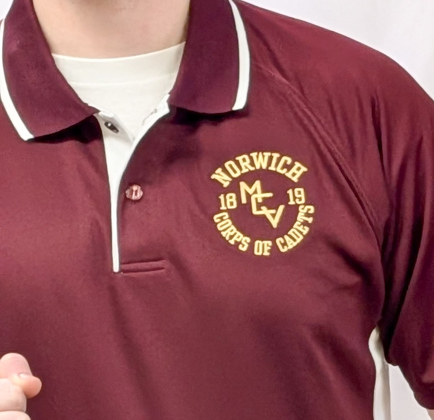 Charles River Men's Maroon/White Polo