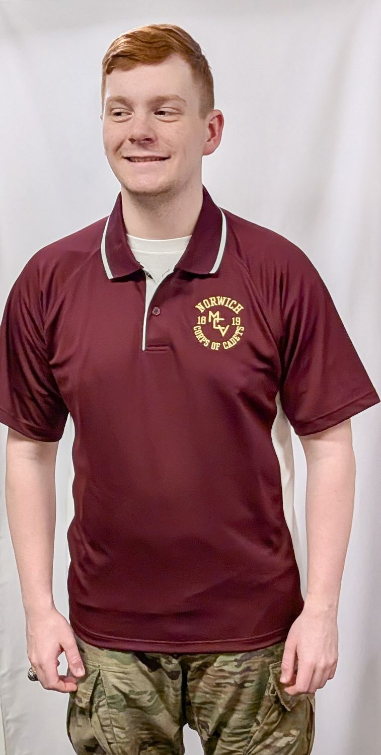 Charles River Men's Maroon/White Polo