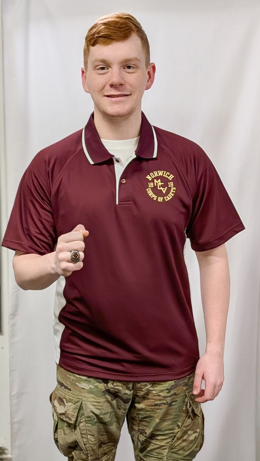 Charles River Men's Maroon/White Polo