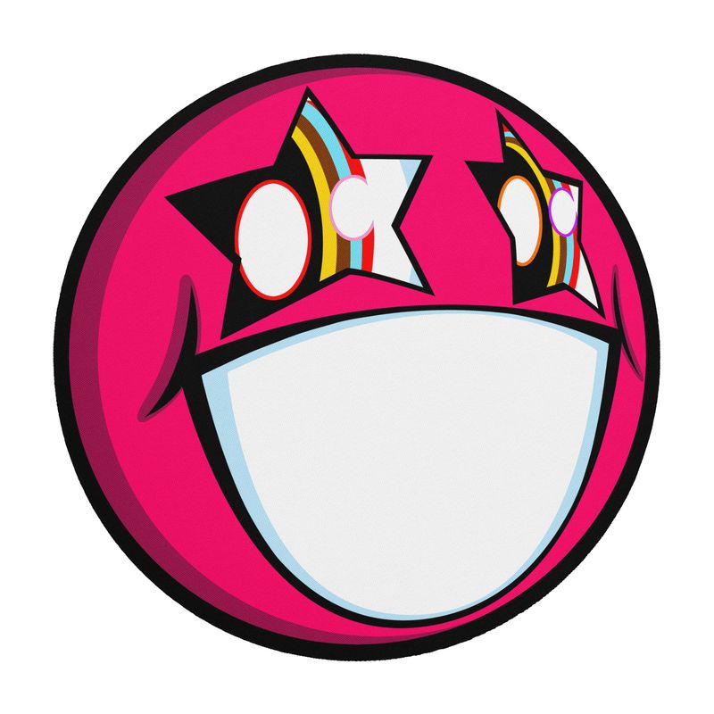 Superstar Smile Mouse Pad - Magenta